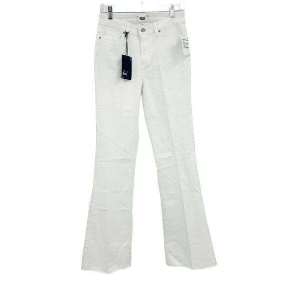 PAIGE White Genevieve High-rise Flared Jeans Women's Size 26 NWT - Picture 5 of 12